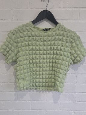 Motel Rocks Mint Green Bubble Top